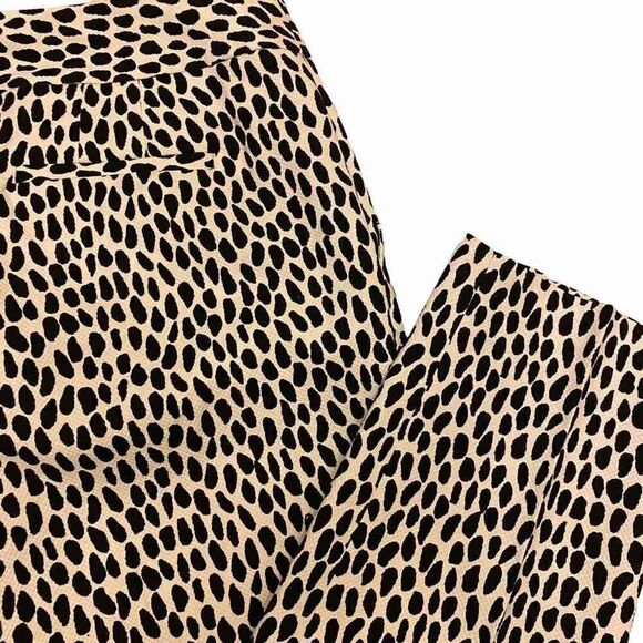 Talbots Slim Crop Black and White Cheetah Print Pants - Picture 7 of 14